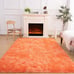 Luxury 6x9 Orange Furry Shag Area Rug-RN2S