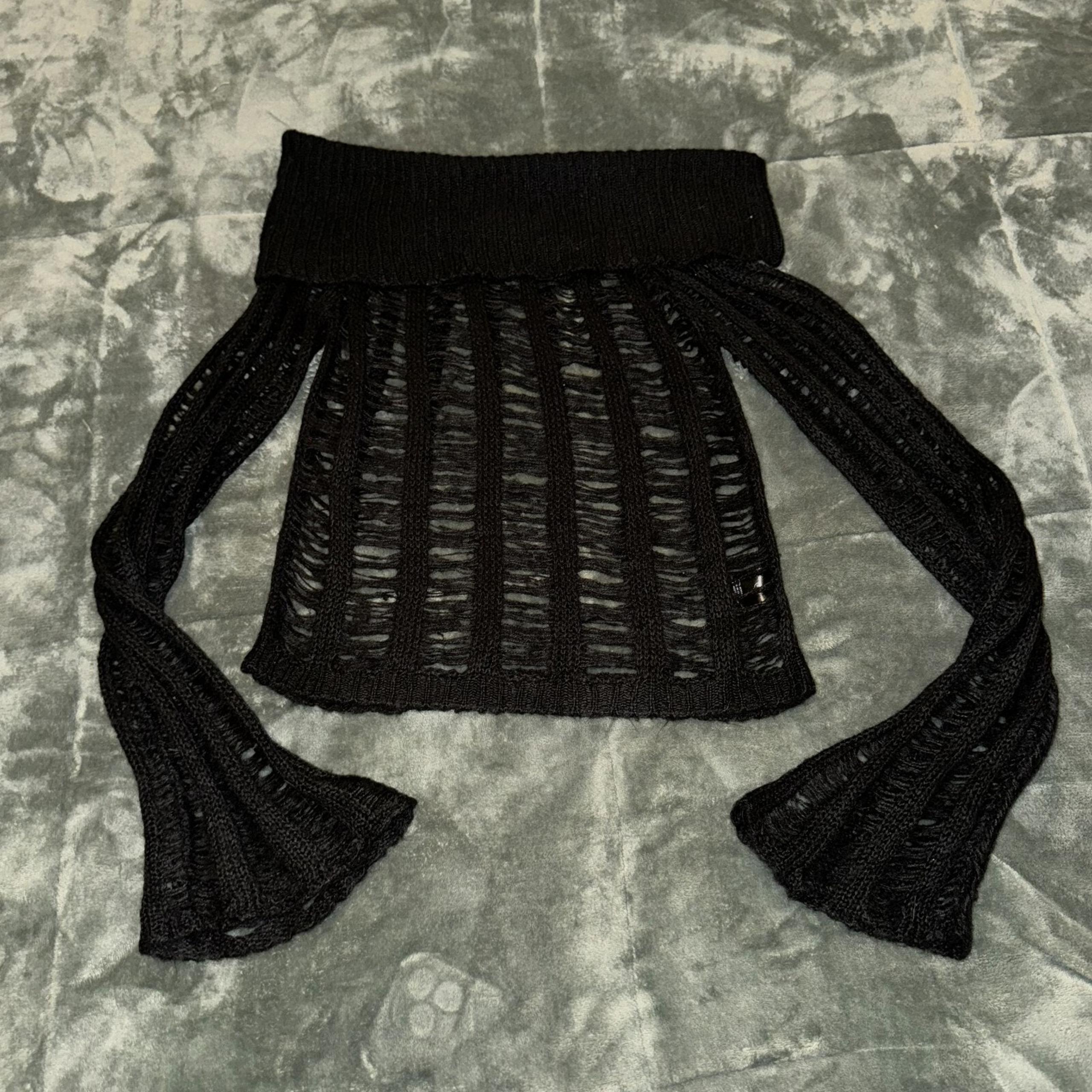Fashion Nova Take Your Time Off Shoulder Sweater Womens Medium Black Bell Sleeve