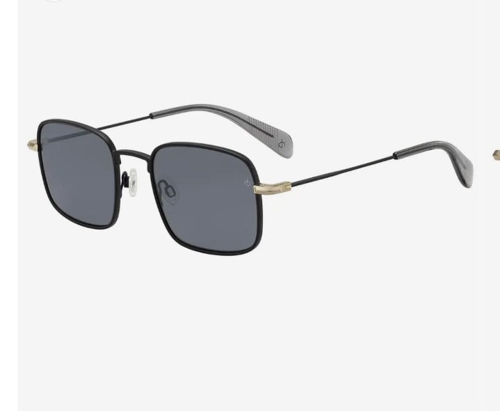 rag & bone 5023/S Square Sunglasses Gold/Brown Lens