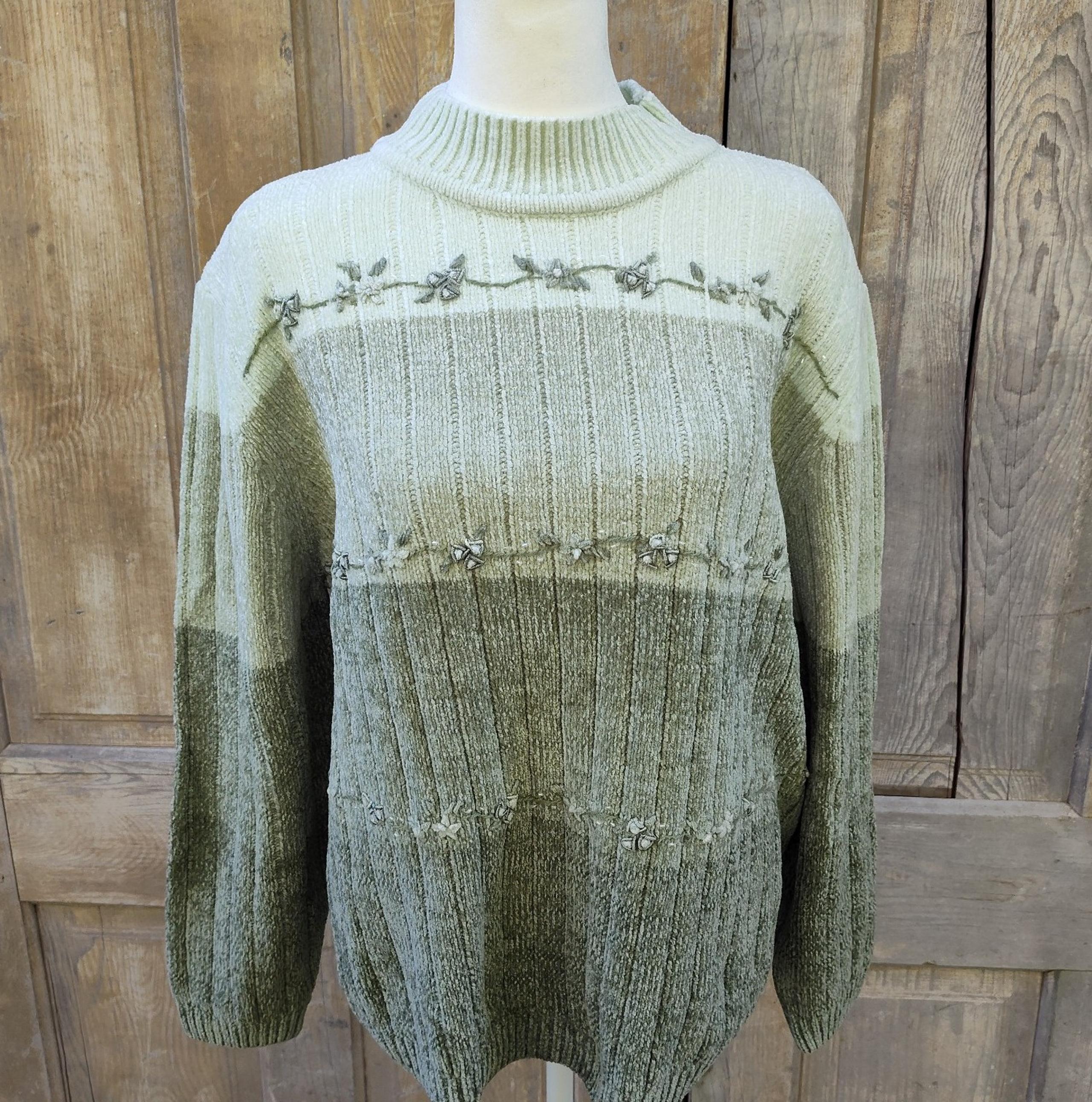 Green Chenille Sweater