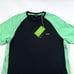BOSS Short Raglan Sleeve Baseball Black Green Tee T-Shirt Slim Fit Sz XL NWT