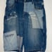 VTG Fubu The Collection Blue Color Block Distressed Denim Shorts Mens 42