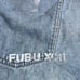 VTG Fubu The Collection Blue Color Block Distressed Denim Shorts Mens 42