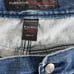 VTG Fubu The Collection Blue Color Block Distressed Denim Shorts Mens 42