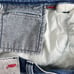 VTG Fubu The Collection Blue Color Block Distressed Denim Shorts Mens 42