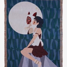Studio Ghibli Princess Mononoke San Dual Portrait Tapestry Throw & Enamel Pins