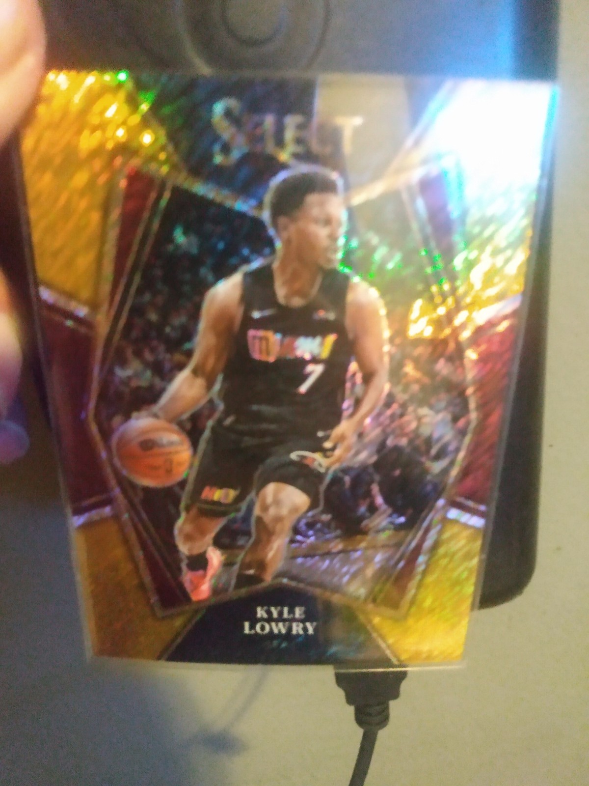 Panini prizm select basketball Kyle Lowery gold shimmer