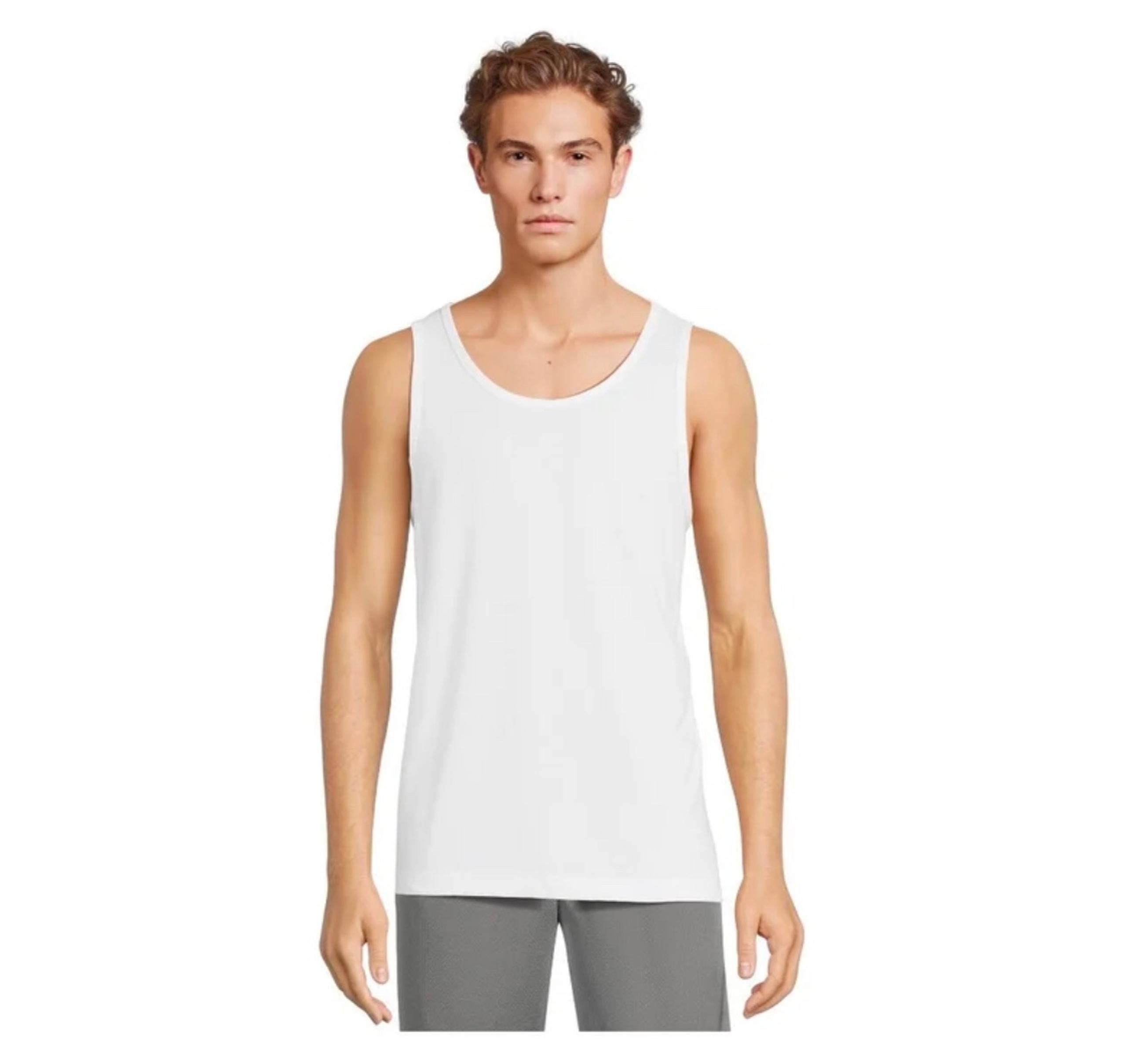 ATHLETIC WORKS Tank Top White Size Large 42-44 Mens New