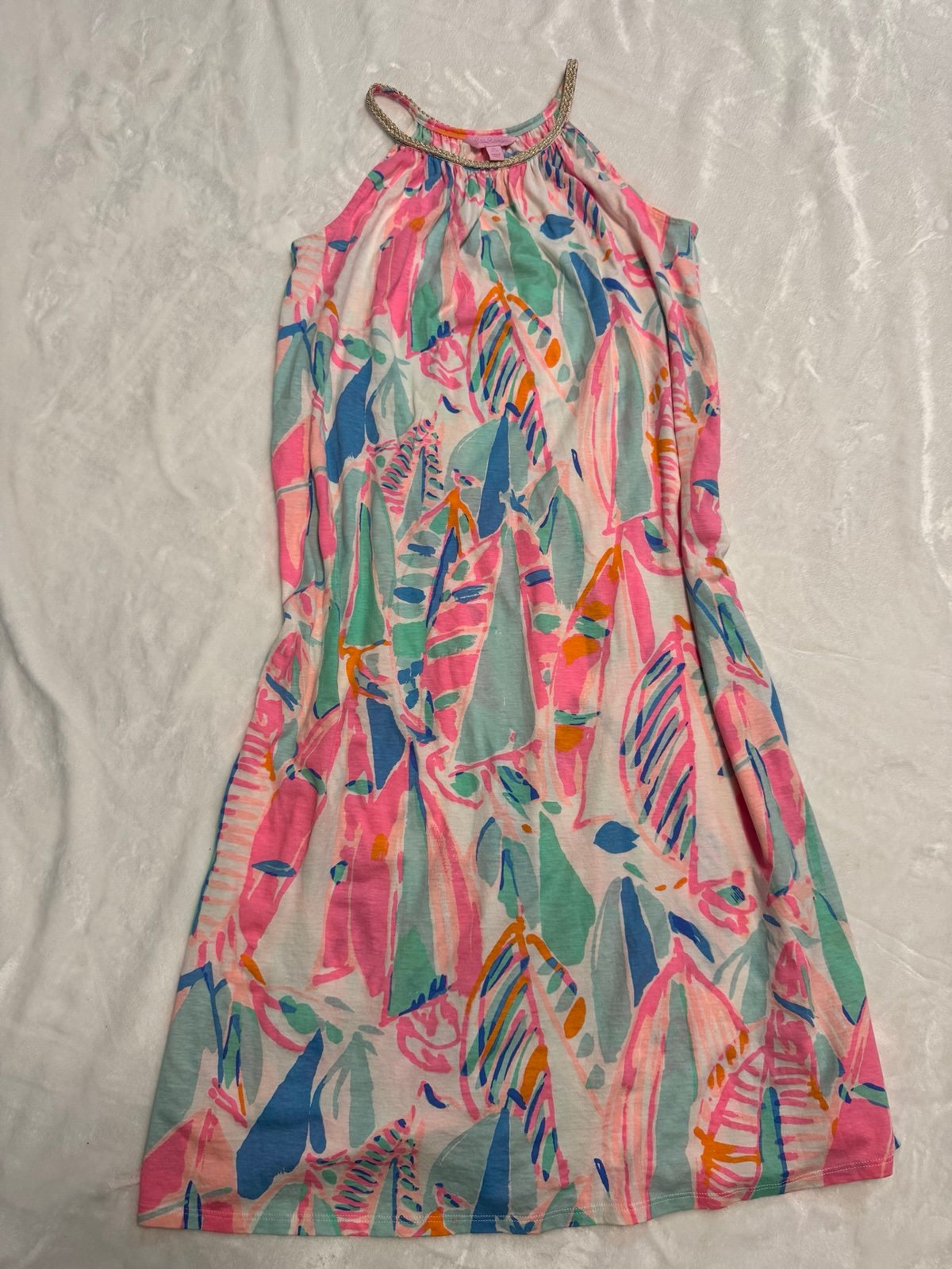 Lilly Pulitzer Kids ALYSSA Maxi DRESS Multi Out to Sea BOATS
