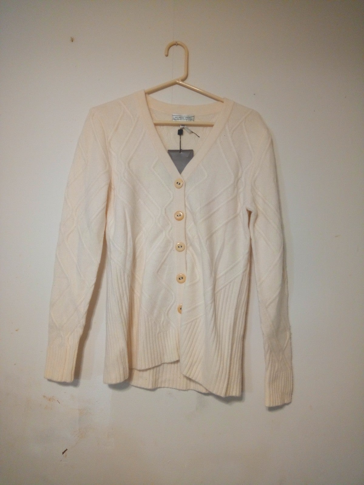 NWT St John Sport Light Beige Ivory sweater