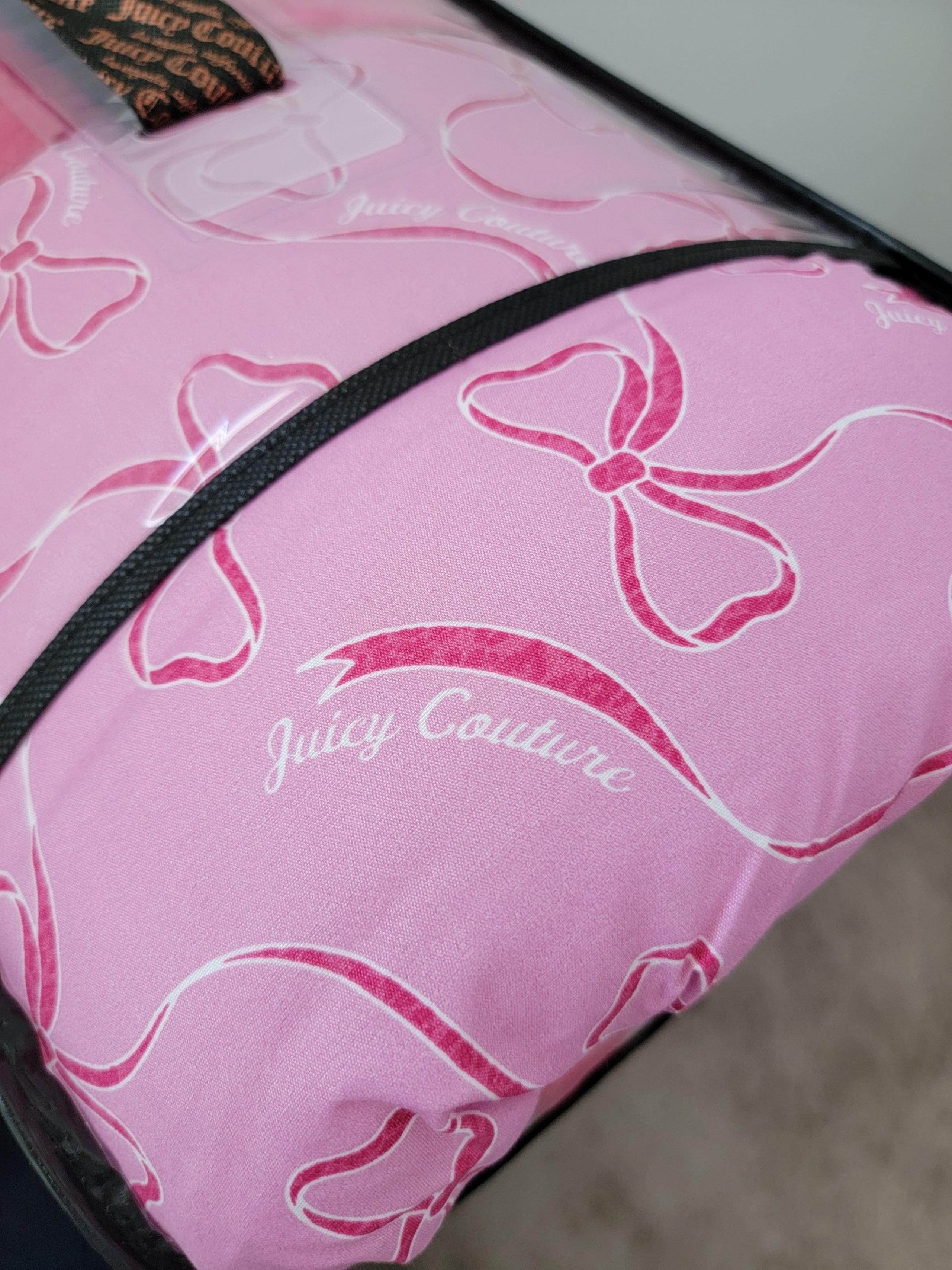 Juicy Couture QUEEN Pink Bow 4 piece Comforter Set