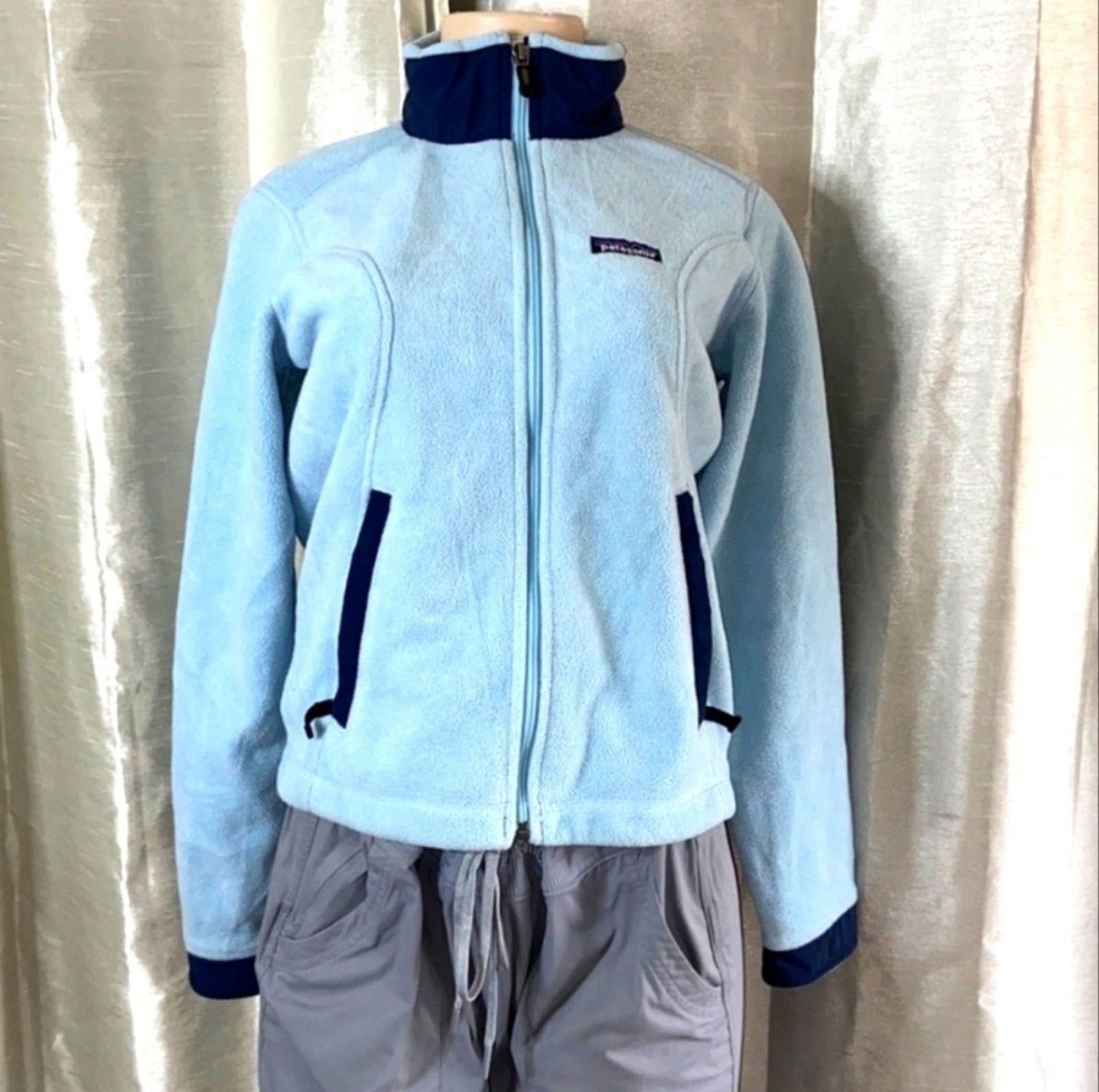 Patagonia Blue Full Zip Fleece Jacket Women S