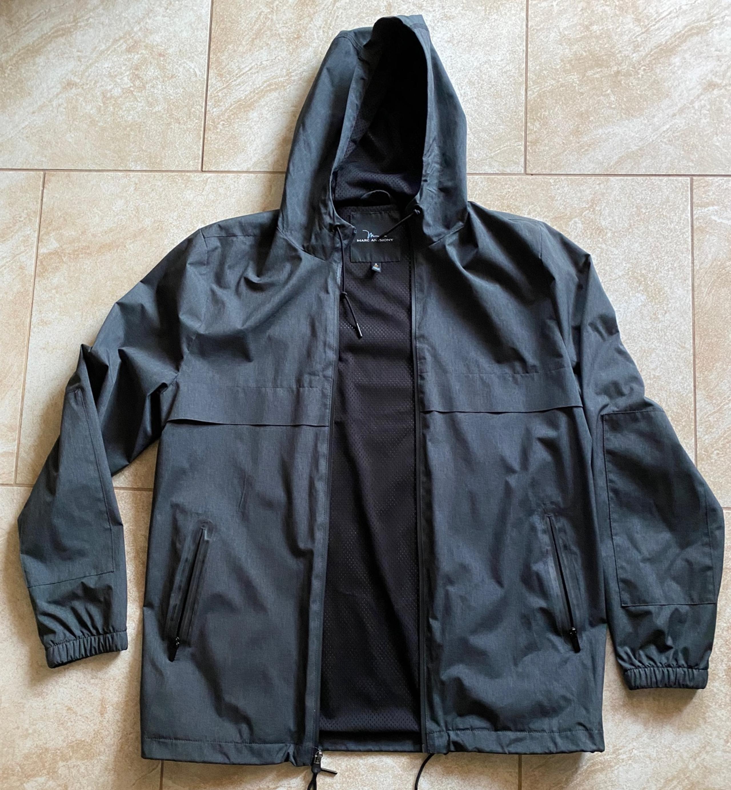 Marc Anthony Mens Windbreaker Jacket GREY SMALL/MEDIUM FIT LIKE NEW CONDITION