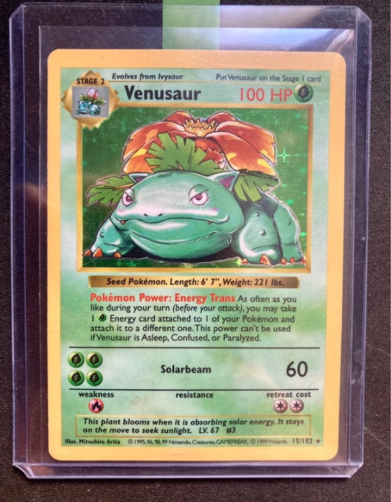 Venusaur Shadowless #15/102 - Set Base - Holo Eng