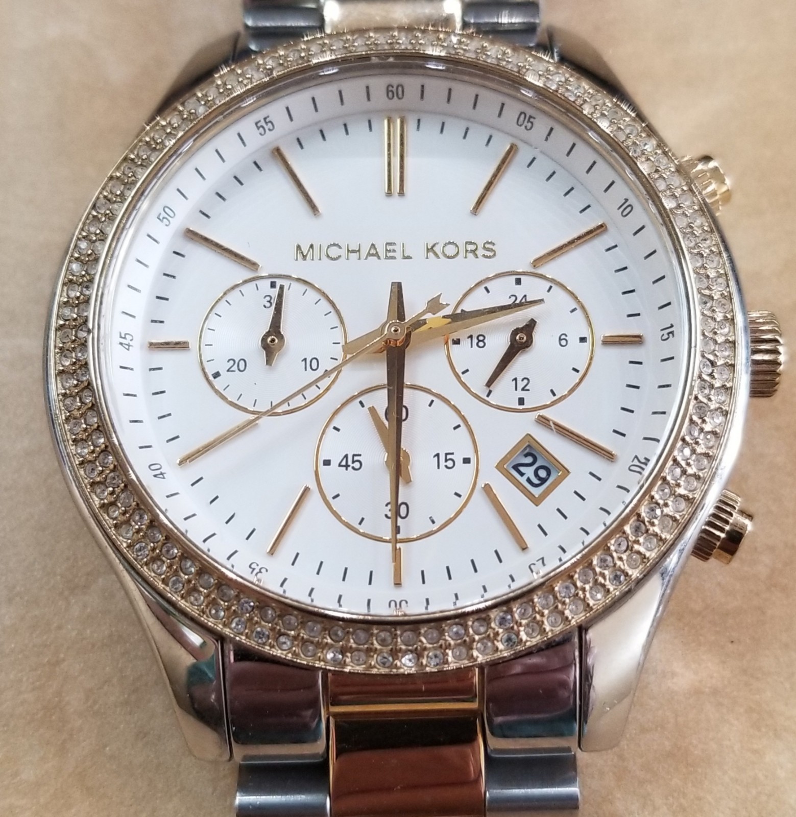 Two Tone Watch by Michael Kors.