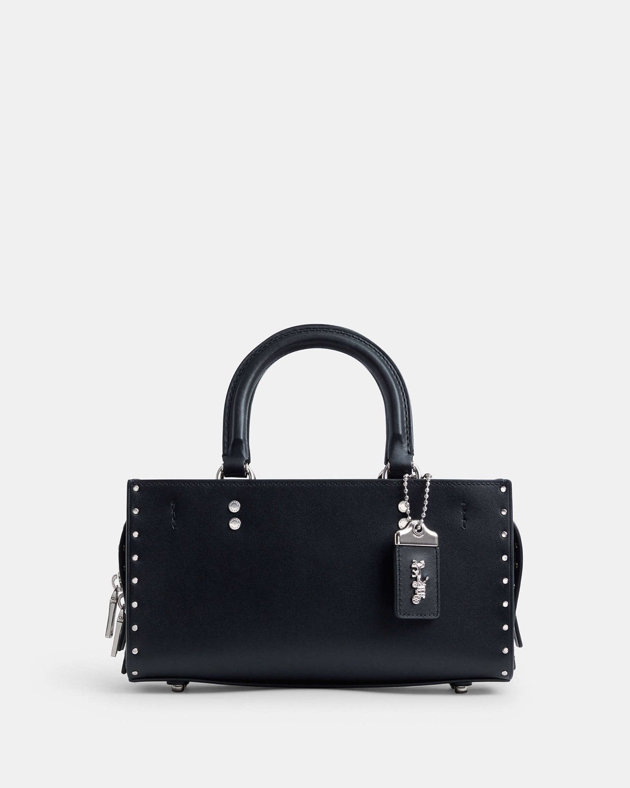 Coach Rogue Bag 26 With Rivets Silver/Black CU048 -NWT