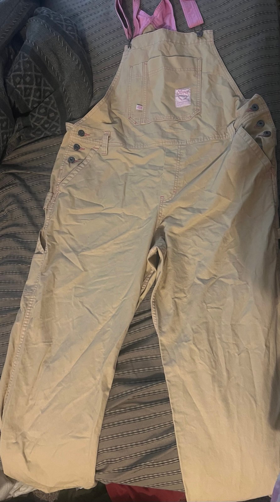 Ford x Sydney Sweeney Bib Overalls Garage Dickies Women’s Tan Pink