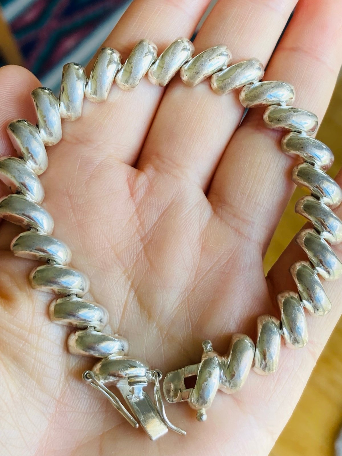 Heavy FAS 925 Italy Sterling Silver San Marco Bracelet
