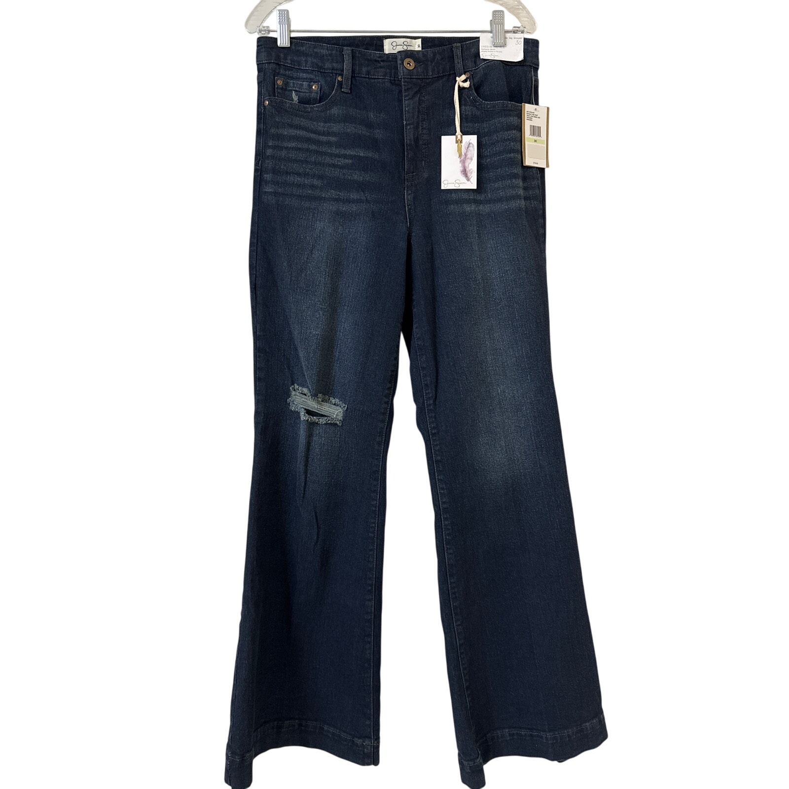 NWT Jessica Simpson Lived In Vintage Size 30 True love Wide Leg Trousers