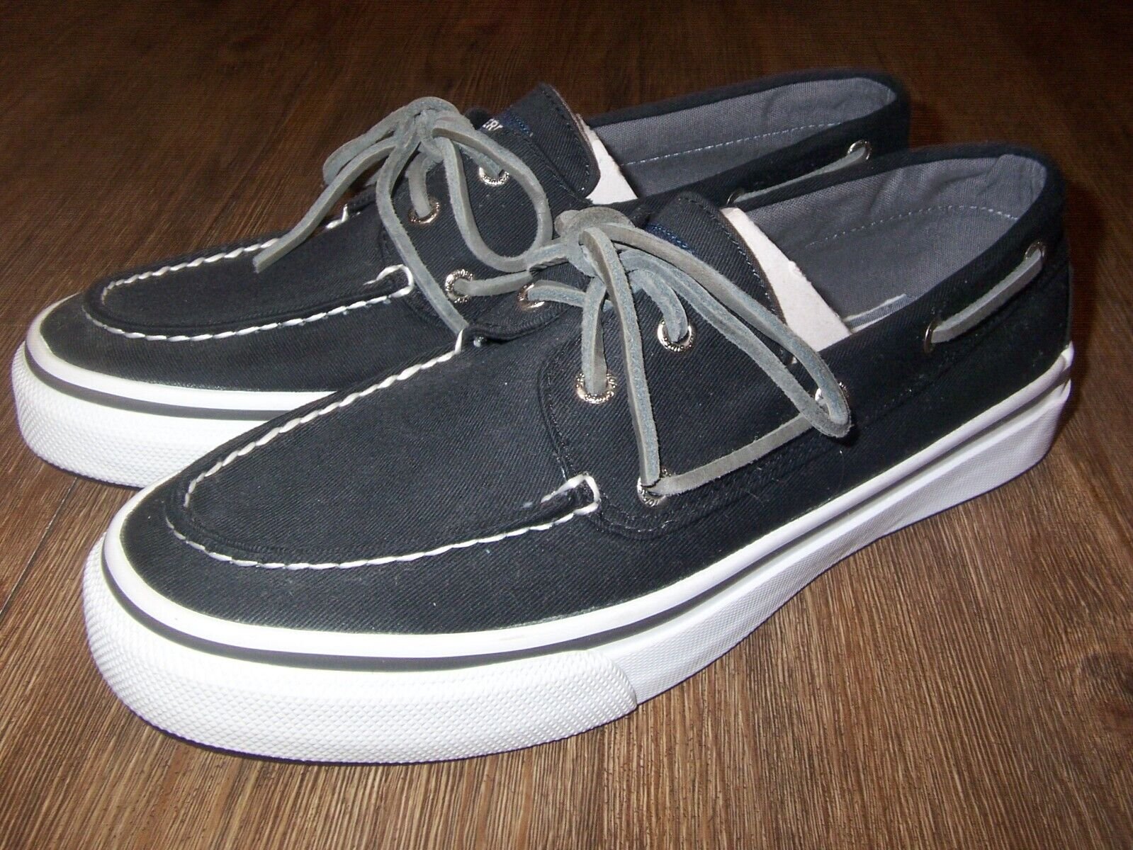 NEW Sperry Top Sider Men's Size 10 NAVY BLUE Canvas Casual Boat Shoes STS10496