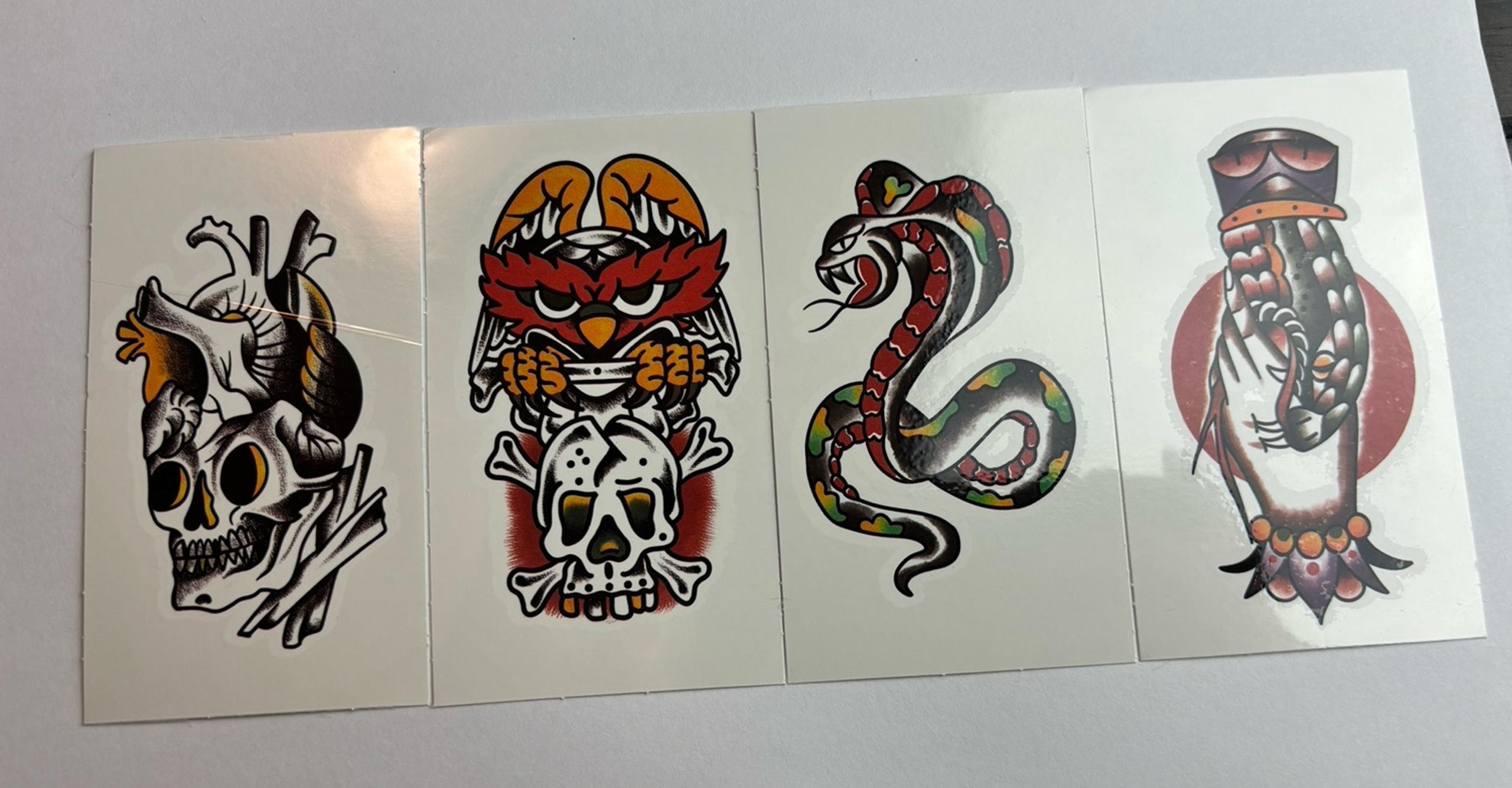 Temporary color ink tattoo pack of 4
