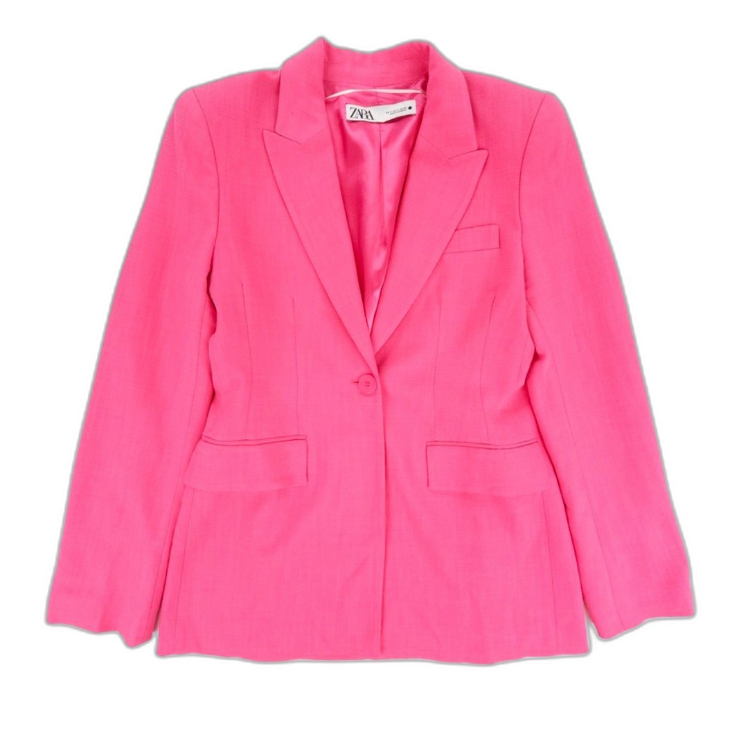 NEW Zara Oversized Blazer Suit Jacket Hot Pink Old Money Minimal 90s Clean Girl