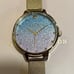 Olivia Burton Watch With 34mm Glitter Face Golden MeshBracelet