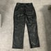 Leather cargo pants