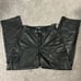 Leather cargo pants