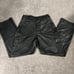 Leather cargo pants