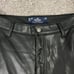 Leather cargo pants