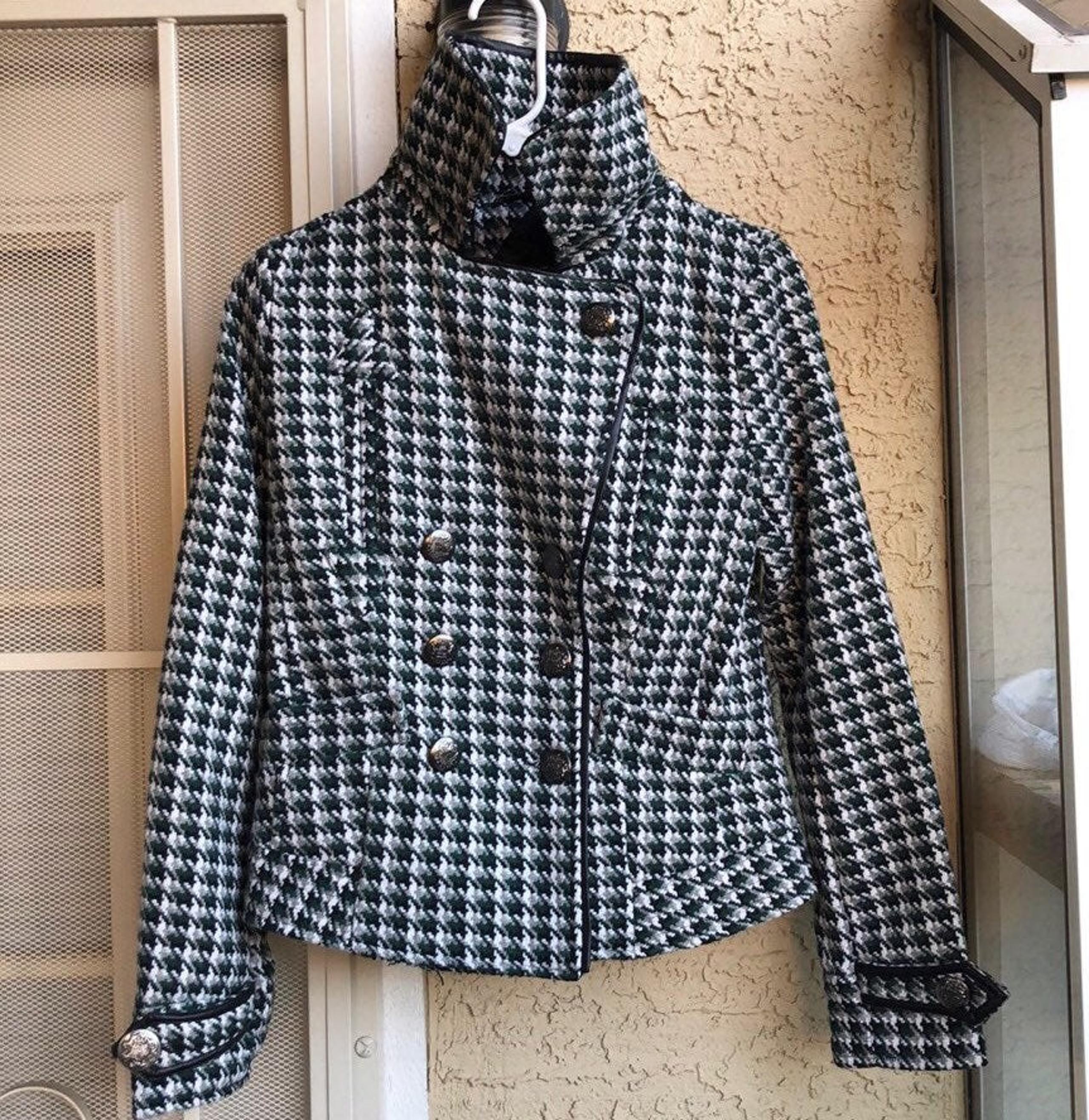 Jou Jou Houndstooth Peacoat, Small