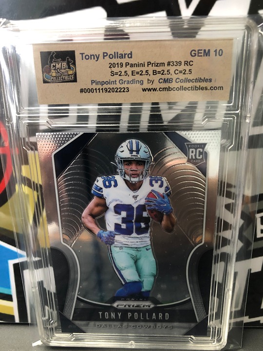 2019 Panini Prizm Tony Pollard #339 RC Graded GEM 10!