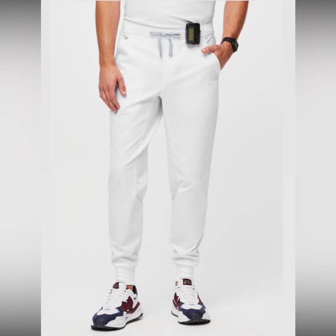 FIG Clothing men’s Tansen Jogger Scrub Pants White Optic size 2x