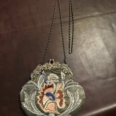 Embroidered clutch purse