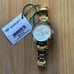 Lactose Watch with 30mm White Perl Face with Golden Bracelet