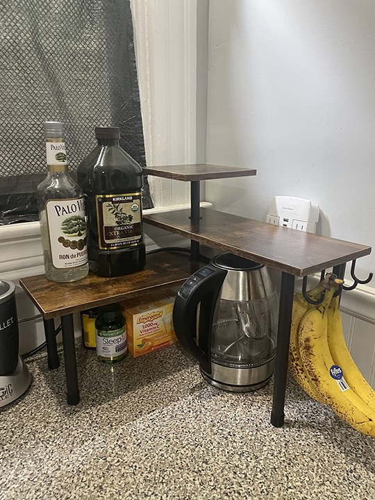 Kitchen Countertop Organizer Corner Shelf, Bathroom Counter Organizer, 3 Tier