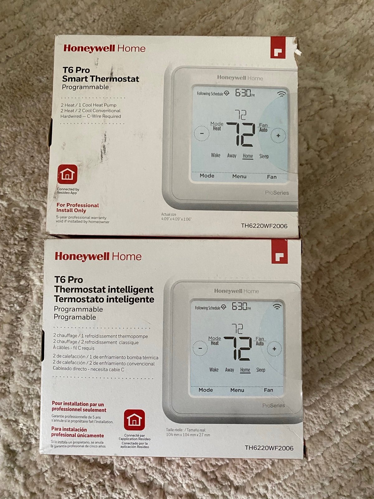 Honeywell TH6220WF2006/U Lyric T6 Pro Wi-Fi Programmable Thermostat (Brand New)