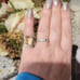 Citrine Square Star Etched Textured Band Ring Size 4.75 - 13g VINTAGE ESTATE