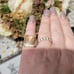 Citrine Square Star Etched Textured Band Ring Size 4.75 - 13g VINTAGE ESTATE
