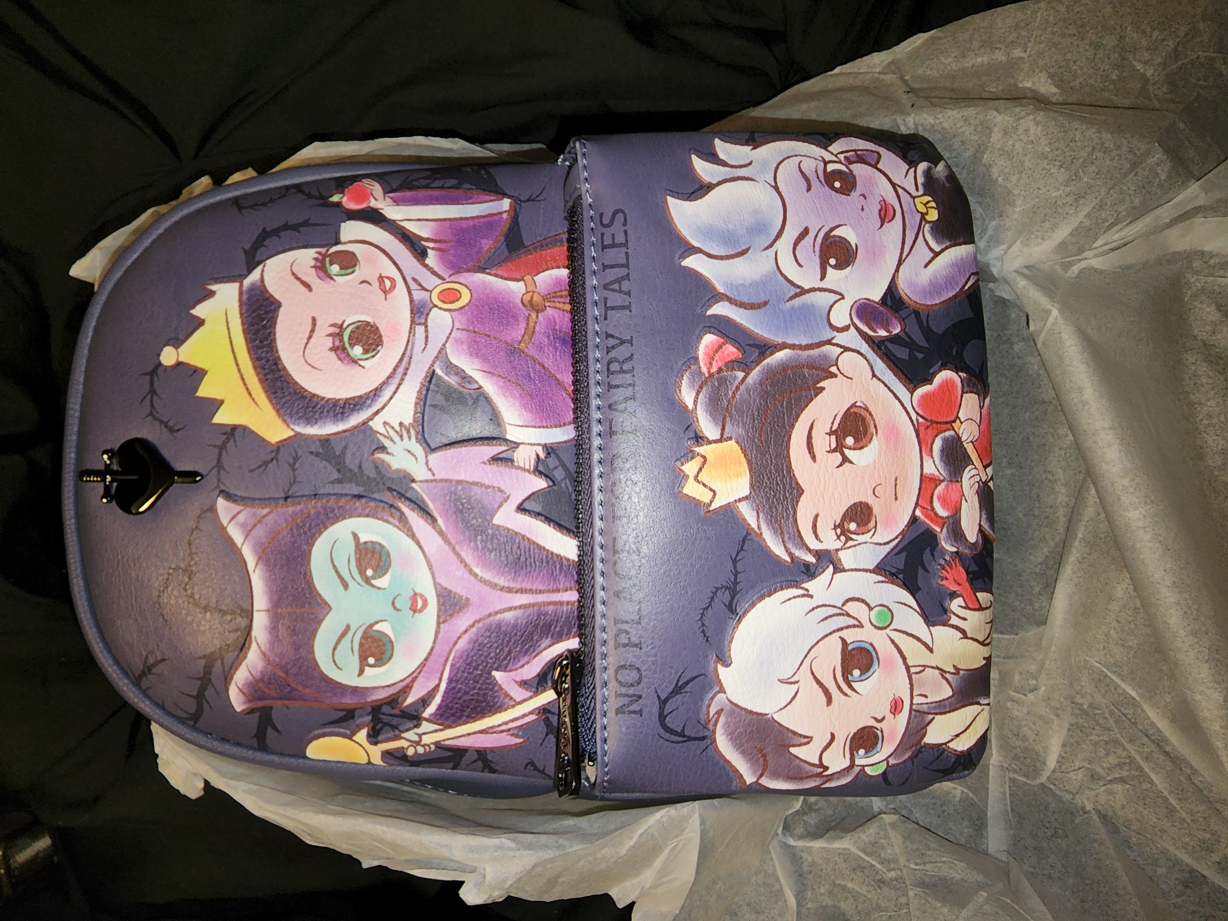 Loungefly Disney Villains Print Mini Faux Leather Backpack