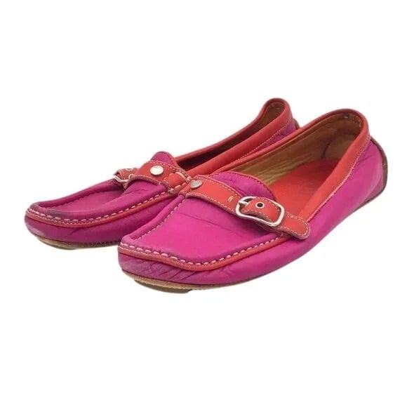 COACH Women's Pink Moc Toe Comfort Slip-On Loafer Flats - Size 6B