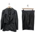 Vintage Andrea Odicini 100% Silk Black Texture Set Blazer Skirt Size 42