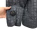 Vintage Andrea Odicini 100% Silk Black Texture Set Blazer Skirt Size 42
