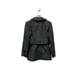 Vintage Andrea Odicini 100% Silk Black Texture Set Blazer Skirt Size 42