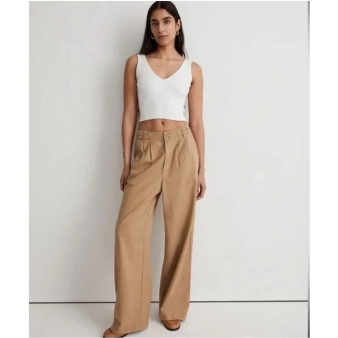 Madewell harlow wide leg pant tan size 16 plus new