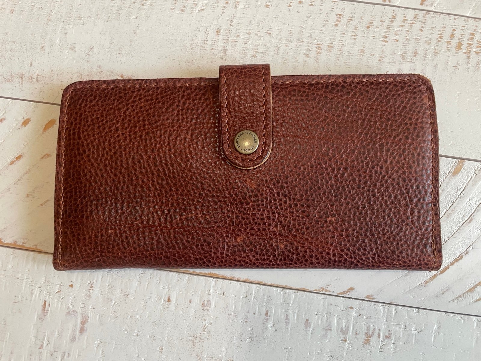 Large Bifold Wallet Portland Leather Goods, brown PLS SEE PICS