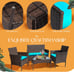 Lacoo 4 Piece Outdoor Patio Furniture PE Rattan Wicker Table and Chairs Set with