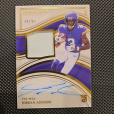 2023 Panini Immaculate Collection - Rookie Patch Autographs Jordan Addison /99