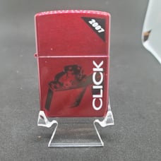 Zippo Click Together 2007 Vintage Cigarette Lighter Club Red